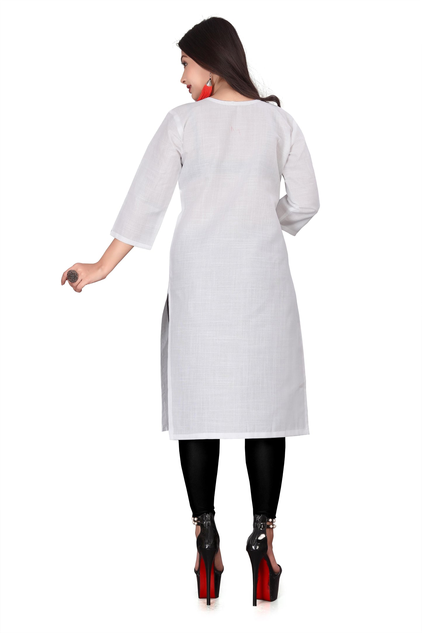 Women's Embroidery Cotton Slub Kurti gj10p0-70