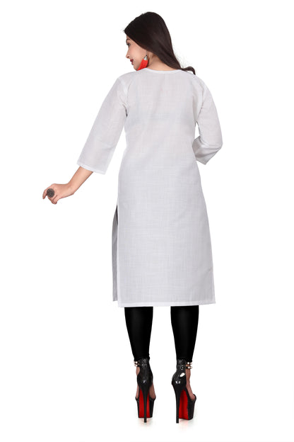 Women's Embroidery Cotton Slub Kurti gj10p0-70