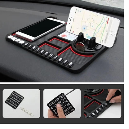 HSR Car Accessories Multifunction Phone GPS Holder Anti-Slip Silicone Pad and Car Mobile Holders for Car Dashboard gj10p0-70