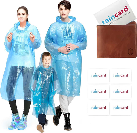 FULLY Reusable Wallet Rain Card Rain Coat for Adults (Set of 5) Multicolour gj10p0-70