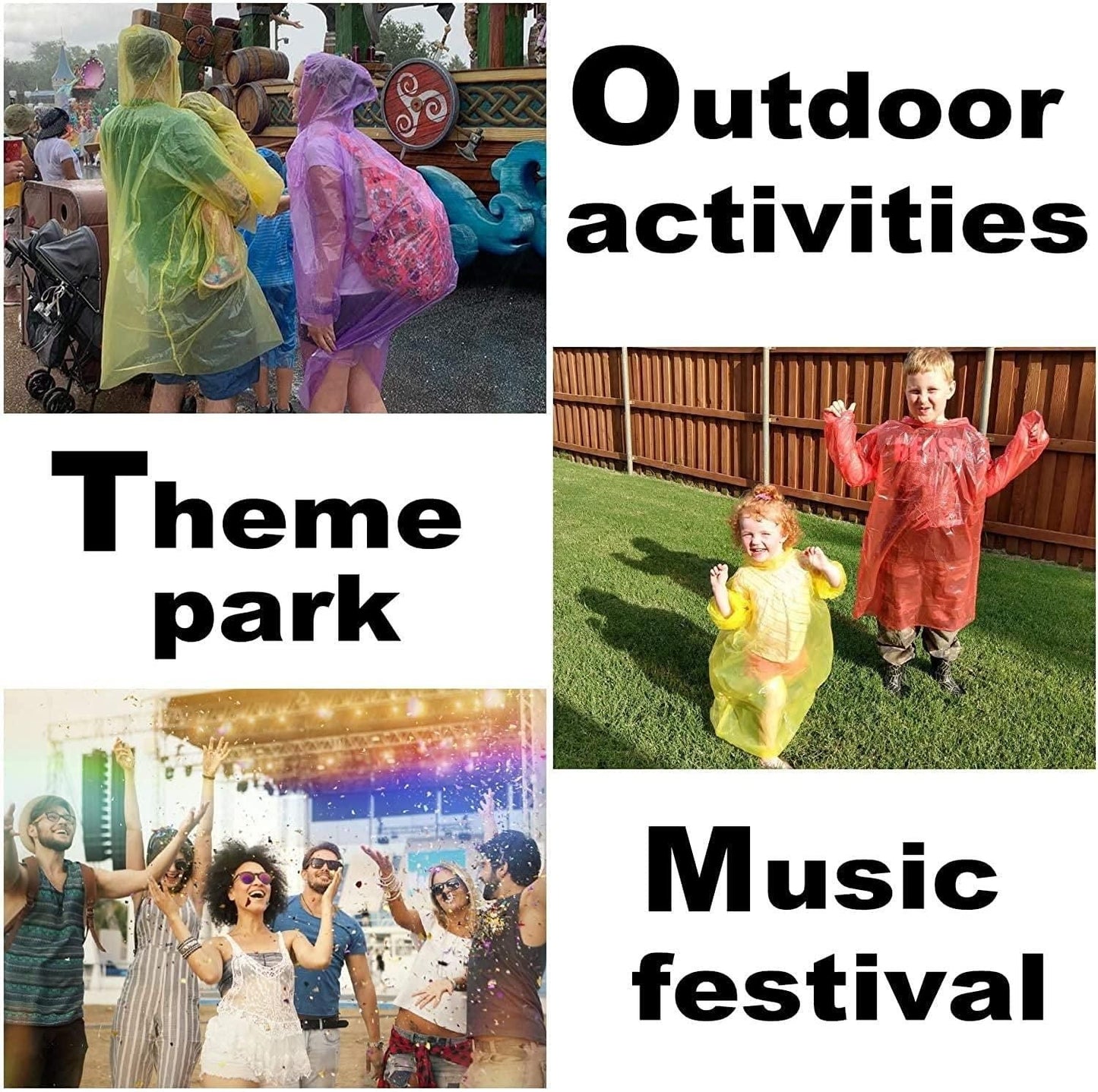 FULLY Reusable Wallet Rain Card Rain Coat for Adults (Set of 5) Multicolour gj10p0-70